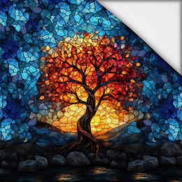 STAINED GLASS WZ.6 - Paneel (75cm x 80cm) leichte Maschenware angeraut