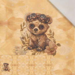 BEAR STEAMPUNK FOREST M. 1 - panoramisches Paneel (60cm x 155cm)  Baumwoll Webware
