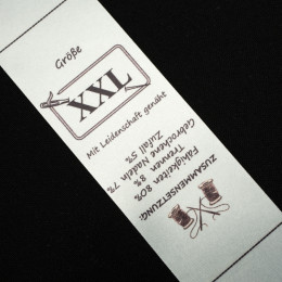 Europäisches  Textillabel DE - Größe XXL - 4 Stck Set