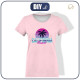 DAMEN T-SHIRT - CALIFORNIA BEACH / rosa - Single Jersey