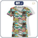 DAMEN T-SHIRT -  COMICS (bunt) - Single Jersey 