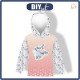KINDER HOODIE (ALEX) - EISBLUMENSTRAUß / Ombre (VERZAUBERTER WINTER) - Sommersweat (134/140)