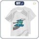 KINDER T-SHIRT- SCHNELLE SCHLITTEN / acid (grau) - Single Jersey (128/134)