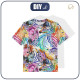 KINDER T-SHIRT- REGENBOGEN ZEBRA- Single Jersey