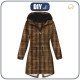 DAMENPARKA (ANNA) - HERBST KARO / braun (HERBSTFARBEN) - Softshell XL