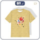 KINDER T-SHIRT- RAKETE UND KOMETEN (WELTRAUMEXPEDITION) / ACID WASH GOLD - Single Jersey