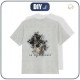 KINDER T-SHIRT (116/122) - BE INDEPENDENT (BE YOURSELF) - melange hellgrau - Single Jersey