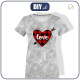 DAMEN T-SHIRT - LOVE / Vichy Herzen (BE MY VALENTINE) / EIS - Single Jersey 