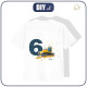 KINDER T-SHIRT -  6. GEBURTSTAG / BULLDOZER - Single Jersey (128/134)