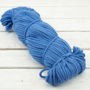 Baumwollkordel Knäuel - rund, 5mm - BLAU