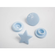 Druckknöpfe KAM Sterne 12 mm Baby blau - 10 Sets