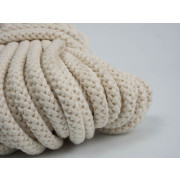 Baumwollkordel - rund, 8mm - VANILLE