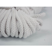 Baumwollkordel - rund, 8mm - WEIß