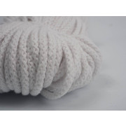 Baumwollkordel - rund, 5mm - WEIß