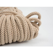 Baumwollkordel - rund, 8mm - KAFFEE MIT MILCH