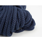 Baumwollkordel - rund, 8mm - MARINEBLAU