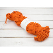 Baumwollkordel Knäuel - rund, 8mm - ORANGE