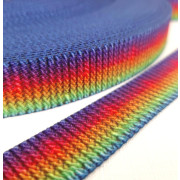 Bedrucktes Gurtband 25 mm - Rainbow