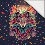 ANIMALS MANDALA wz.1 (fox) - panel (75cm x 80cm)  Hydrophober angerauter Wintersweat