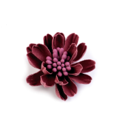 Baumwollblume 3D Applikation -  dunkelrot