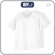 KINDER T-SHIRT - B-00 Weiß - Single Jersey (116/122)