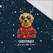CHRISTMAS DOG M. 5 - panel (60cm x 50cm) Wasserabweisende Webware