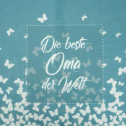 Die beste Oma der Welt/ Schmetterlinge- Baumwoll Webware Panel (50cmx75cm)