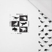 DINO SCHWARZ / weiß - SINGLE JERSEY PANORAMISCHES PANEL