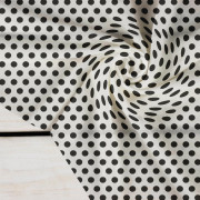 GROßE TUPFEN / weiß - Krepp