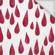 GROßE TROPFEN (karminrot) / weiß  -  Sommersweat