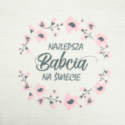 Najlepsza Babcia na Świecie/ Leinwand - Baumwoll Webware Panel (50cmx75cm)
