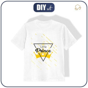 KINDER T-SHIRT (104/110) -  LITTLE PRINCE / weiß - Single Jersey