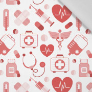 RETTUNGSDIENST (HOBBIES UND BERUFE ) - rot / weiß - Baumwoll Webware