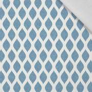 WEIßE KETTE / ACID WASH - blau - Baumwoll Webware