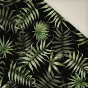 TROPISCHE BLÄTTER Ms. 3 / schwarz (JUNGLE)- Polster- Velours