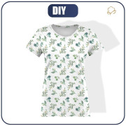 DAMEN T-SHIRT M - GRÜNES HERBARIUM - Single Jersey 