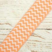 Ripsband mit Zickzack 25mm - lachs