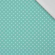 WEIßE PUNKTE / minze - Baumwoll Webware
