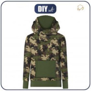 UNISEX HOODIE "HYDRA" (134/140) - CAMOUFLAGE OLIVE - Nähset 