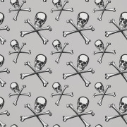 SCHÄDEL UND KNOCHEN - Baumwoll Webware