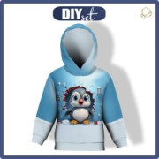 KINDER HOODIE "ALEX" (134/140)  - HAPPY PENGUIN - Sommersweat