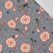 HALLOWEEN SPINNENNETZ BESEN - Baumwoll Webware