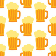 OKTOBERFEST BIER / weiß - Baumwoll Webware