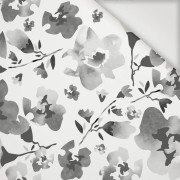 AQUARELL BLUMEN Ms. 1 (grau) - Nylonstoff PUMI