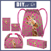 SCHÜLERPAKET - NEON SPRENKEL M. 4 / giraffe - Nähset