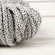Baumwollkordel - rund, 5mm - HELLGRAU