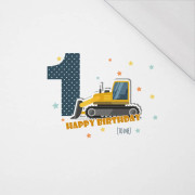 1. GEBURTSTAG / BULLDOZER - Panel, Single Jersey 120g