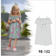 PAPIER-SCHNITTMUSTER - Carmenausschnitt Kleid LILI (98-152)