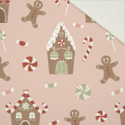 LEBKUCHENHAUS (WEIHNACHTSLEBKUCHEN) / altrosa - Baumwoll Drillich