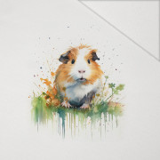 WATERCOLOR GUINEA PIG - Paneel (75cm x 80cm) Hydrophober angerauter Wintersweat